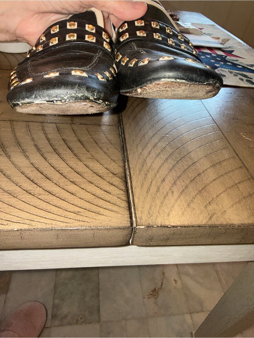 TORY BURCH 55MM LOAFER NAPPA LEATHER METALLIC NAPPA LEATHER SZE 7.5 - Picture 8 of 8